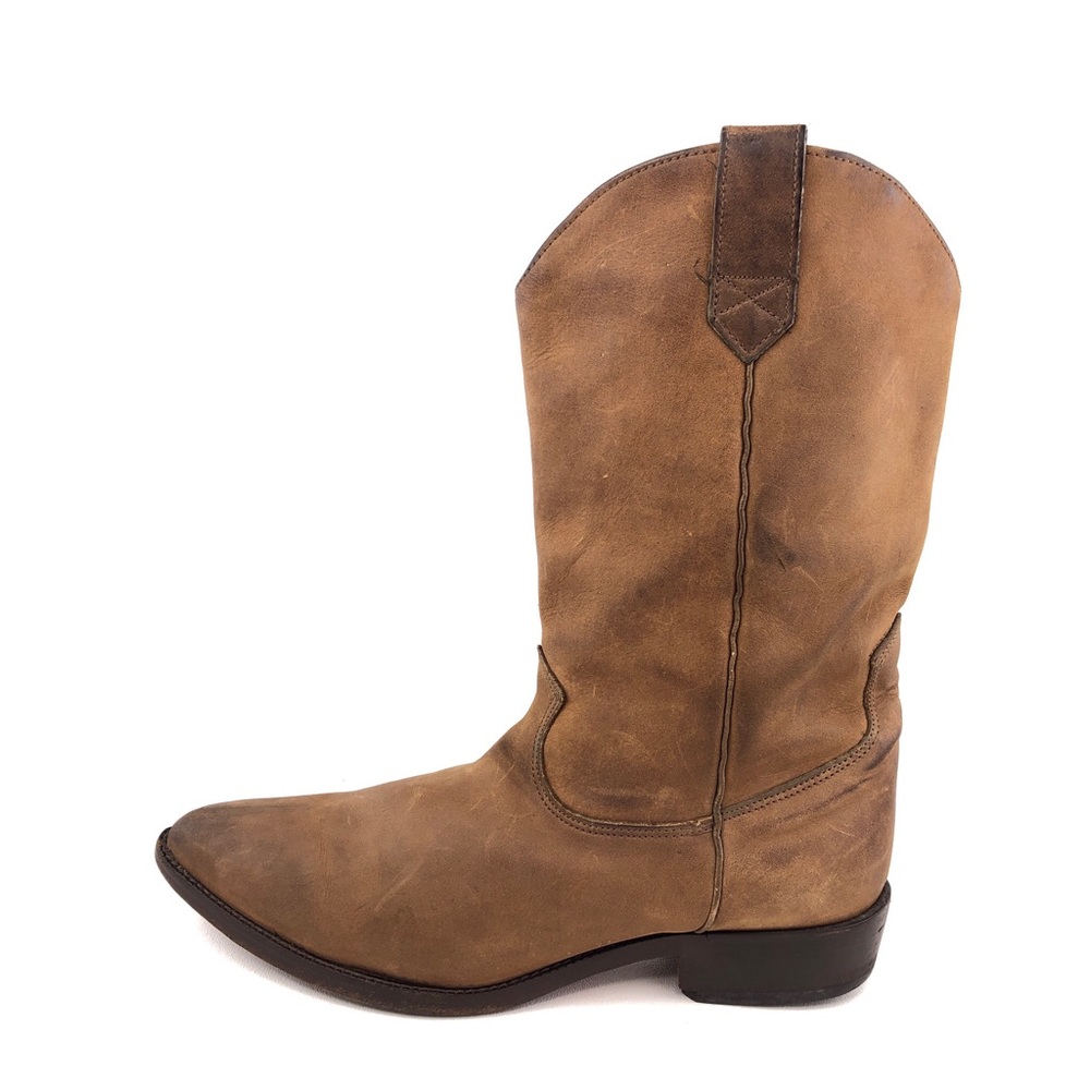 Zodiac Vintage Brown Leather Western Boots 8.5M